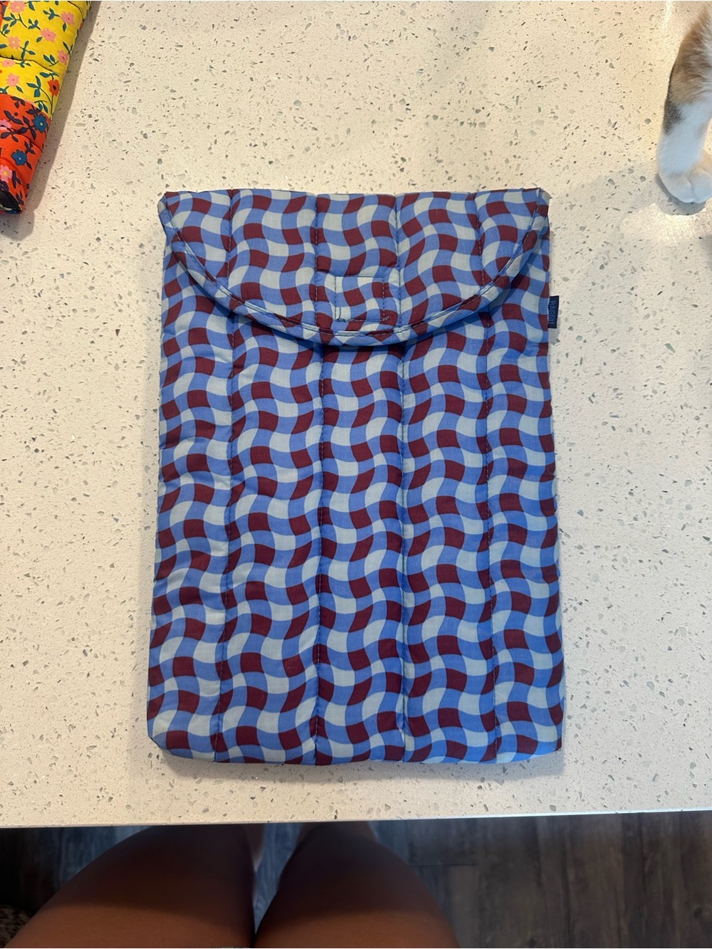Baggu 13 inch Wavy Check Laptop Sleeve